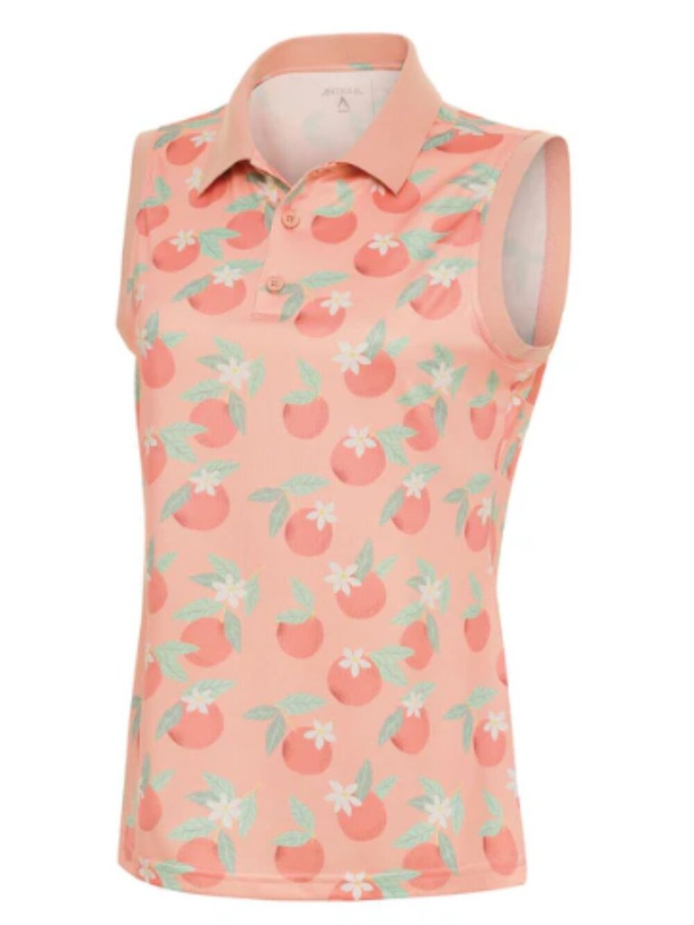 Antigua Approach Sleeveless Polo Pale Peach/Desert Sun Multi